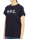 VPC Logo Organic Cotton Short Sleeve T-Shirt Navy - A.P.C. - BALAAN 5