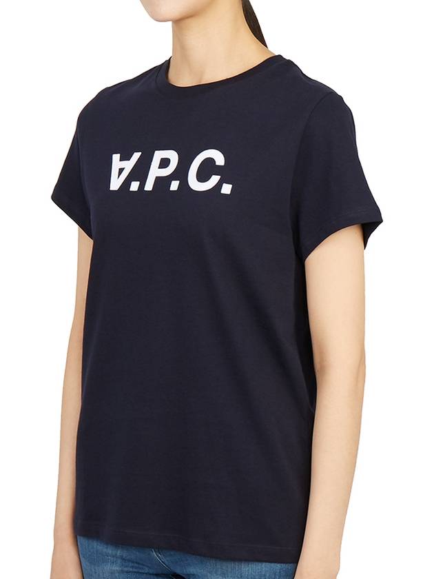 VPC Logo Organic Cotton Short Sleeve T-Shirt Navy - A.P.C. - BALAAN 5