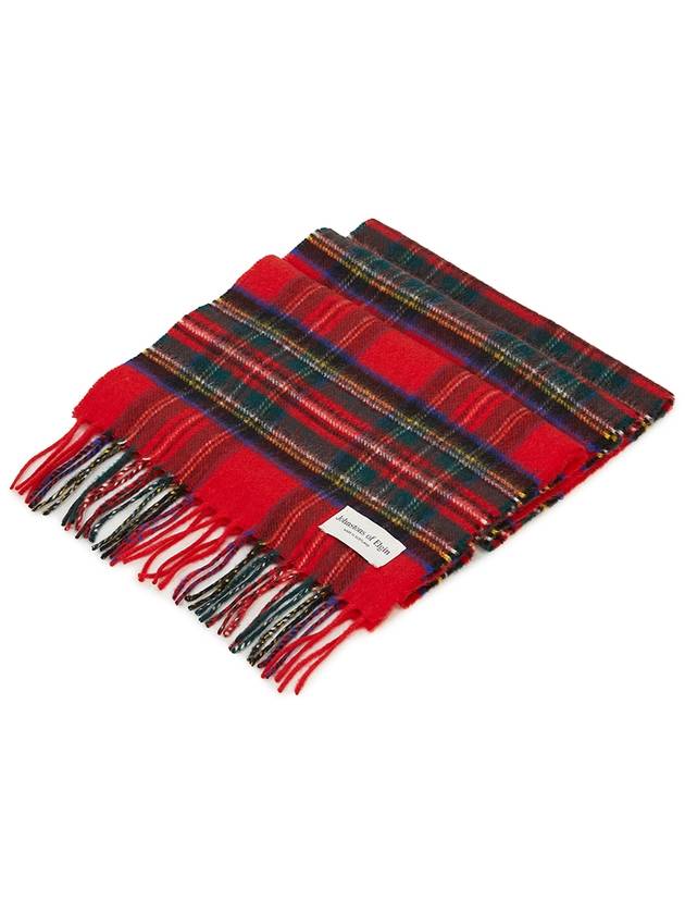 Iconic Tartan Oversized Cashmere Scarf Royal Stuart - JOHNSTONS OF ELGIN - BALAAN 3