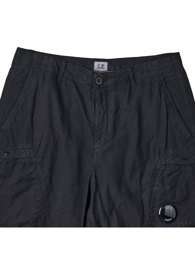 Lens Wappen Cotton Shorts Black - CP COMPANY - BALAAN 4