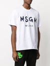 20SS Men's Logo Print Short Sleeve White Navy Logo 2840MM97 01 - MSGM - BALAAN 8