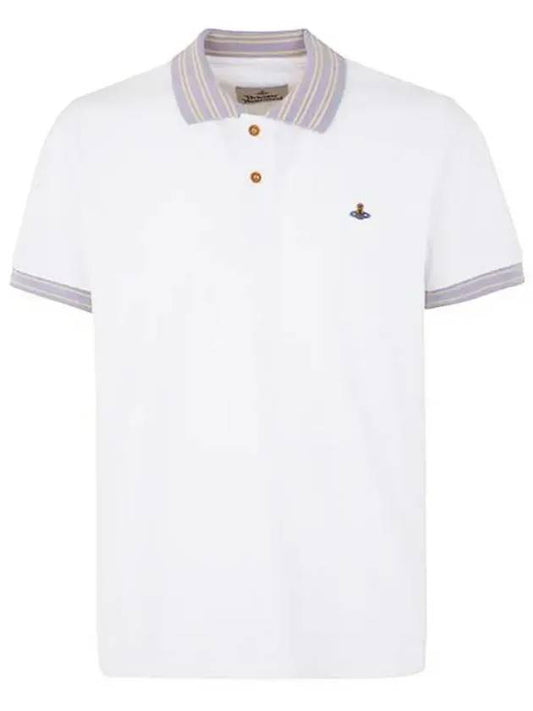 Logo Classic Stripe Polo Shirt White - VIVIENNE WESTWOOD - BALAAN 1
