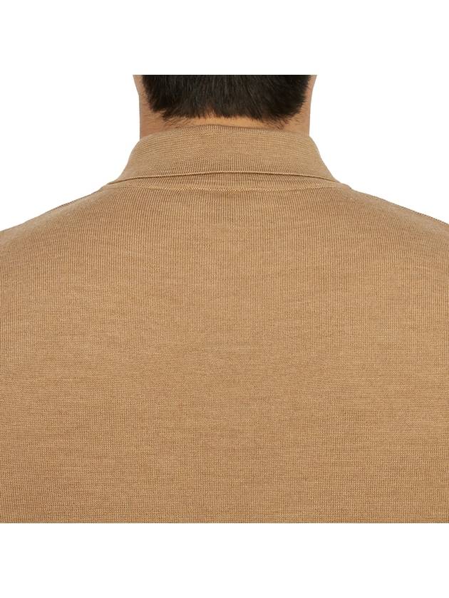 Men's Jerry Wool Long Sleeve Polo Shirt Beige - A.P.C. - BALAAN 8