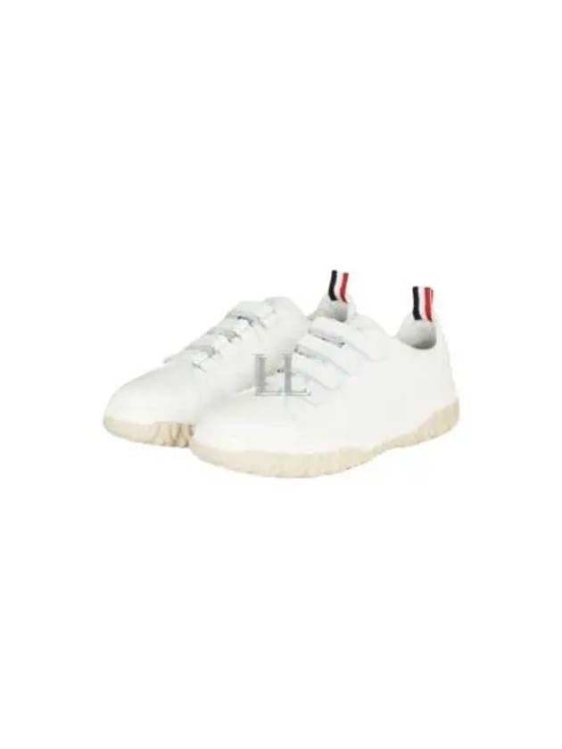 Vitello Calf Court Low Top Sneakers White - THOM BROWNE - BALAAN 2