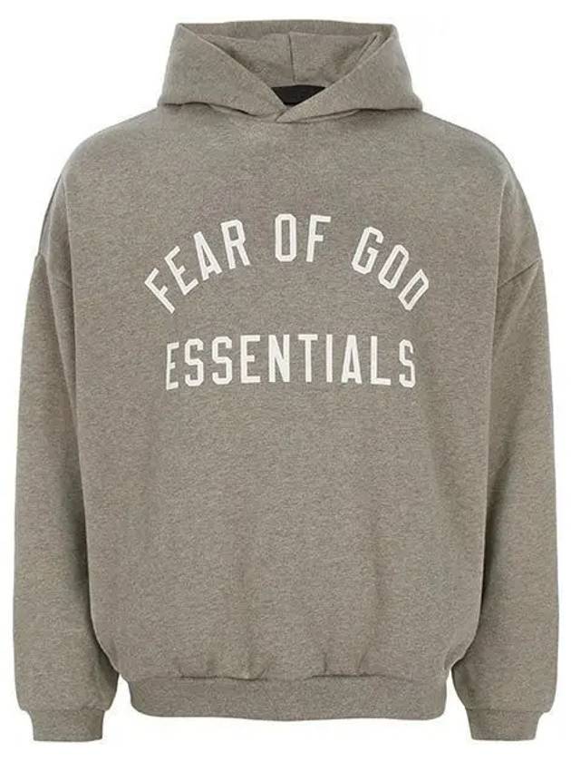 Logo Fleece Hood Heather Grey - FEAR OF GOD - BALAAN 2