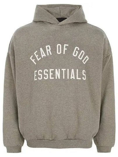 Logo Fleece Hood Heather Grey - FEAR OF GOD - BALAAN 2