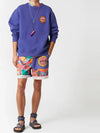 Men's Logo Patch Sweatshirt Sweatshirt Indigo - ISABEL MARANT - BALAAN.