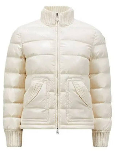 Archelot logo patch neck knit down padded ivory women s jacket 270962 - MONCLER - BALAAN 1