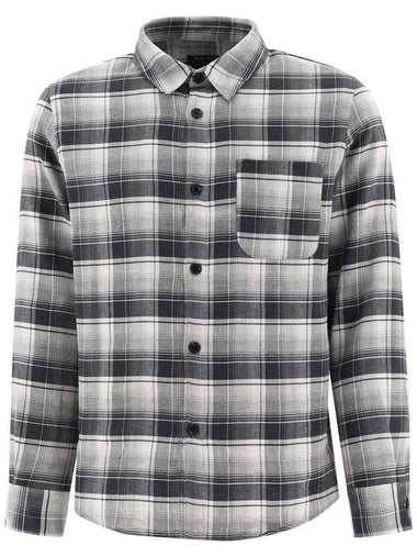 Trek Chest Pocket Check Over Long Sleeve Shirt Grey - A.P.C. - BALAAN 1