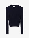 Cable Knit Top Navy - AMI - BALAAN 2