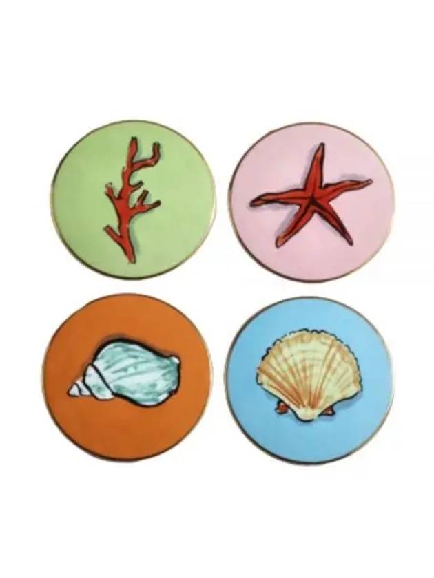 IL VIAGGIO DI NETTUNO Mix of 4 Coasters 9 5cm 017RG00 FX6877 LX 0100 G00130300 Set - GINORI - BALAAN 1