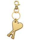 Heart Logo Metal Key Holder Gold - AMI - BALAAN 7