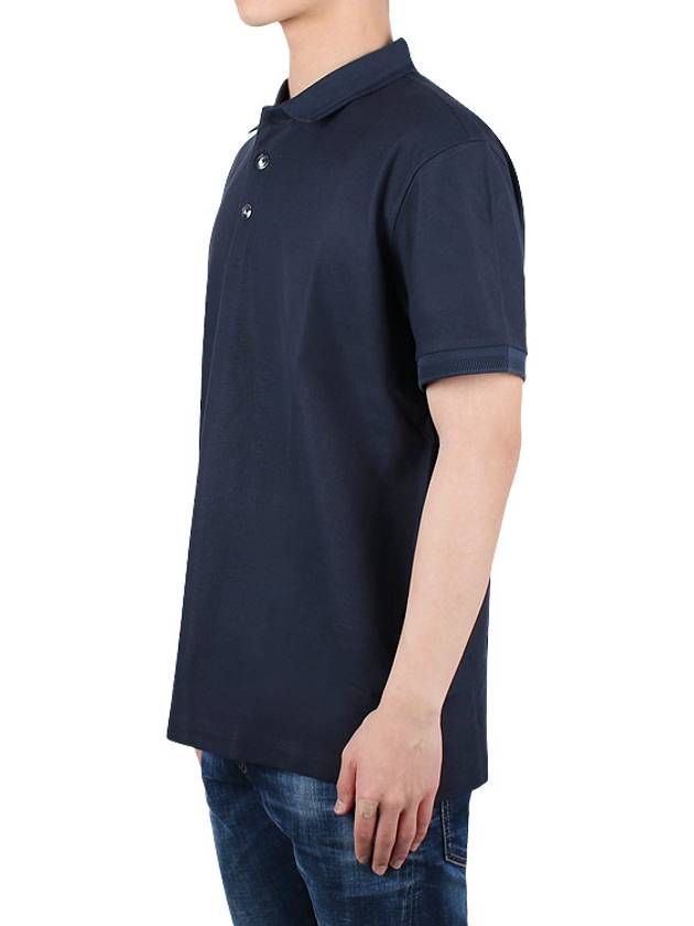 enamel logo button cotton PK shirt - BURBERRY - 4