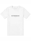 Men's Reverse Logo Round Slim Short Sleeve T-Shirt White - GIVENCHY - BALAAN 2