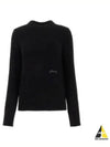 Alpaca Wool Blend Knit Top Black - GANNI - BALAAN 2