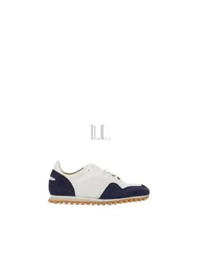 Men's Trail Leather Low Top Sneakers Navy - SPALWART - BALAAN 2