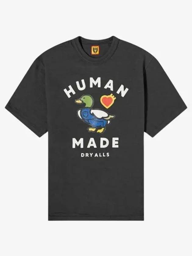 Duck Graphic Short Sleeve T Shirt Black Men HM27TE005 BK - HUMAN MADE - BALAAN 2