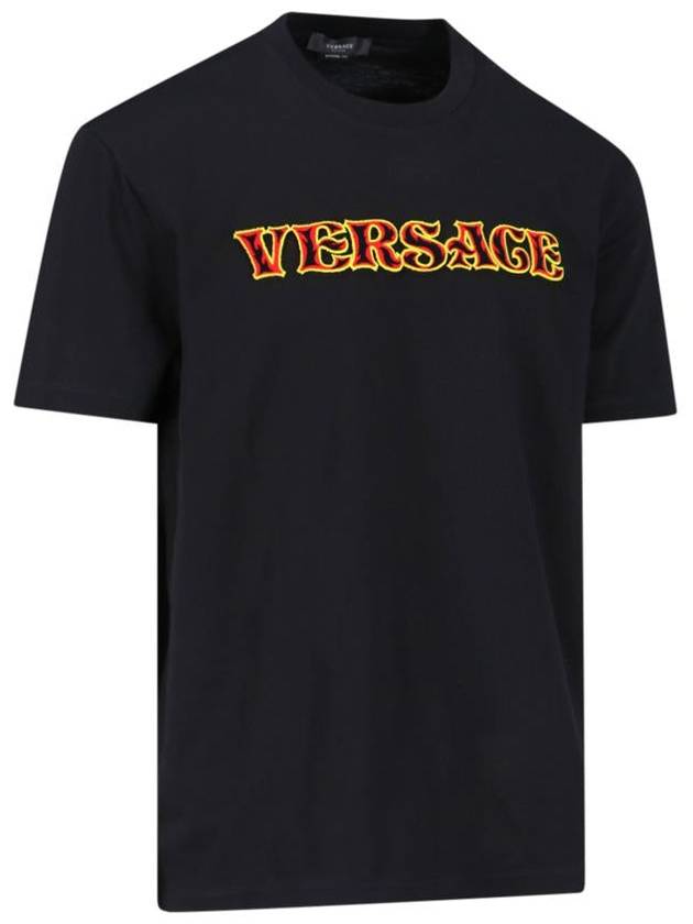 Short Sleeve T-Shirt 1010636 1A076961B000 Black - VERSACE - BALAAN 3