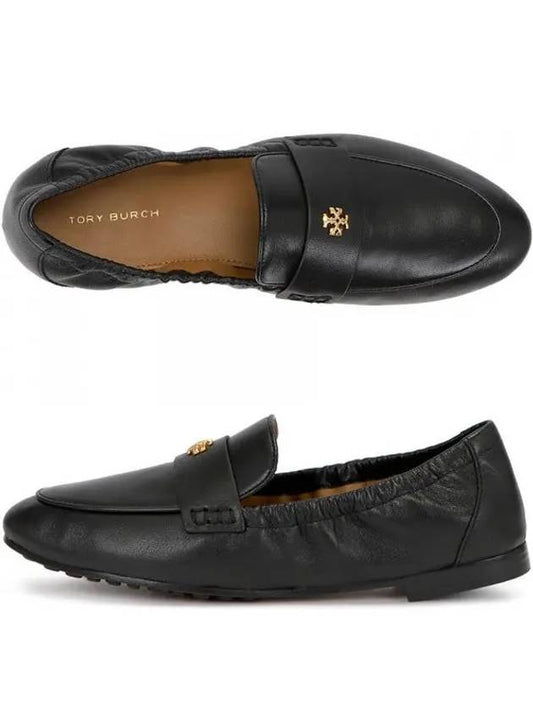 Ballet Double T Napa Leather Loafers Black - TORY BURCH - BALAAN 2