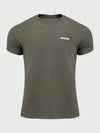 Daily Small Logo Muscle Fit Short Sleeves T-Shirt Khaki - MAVRK - BALAAN 1