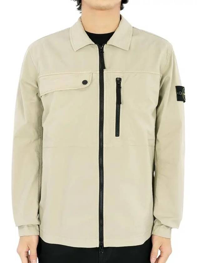 Supima Cotton Twill Stretch-TC Jacket Sand - STONE ISLAND - BALAAN 2