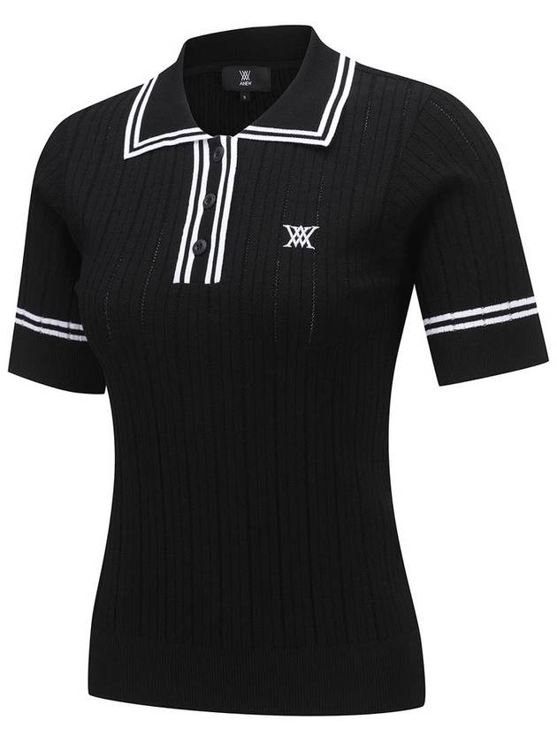 WOMEN COLLARED ESSENTIAL SHORT SWEATERBK - ANEWGOLF - BALAAN 3