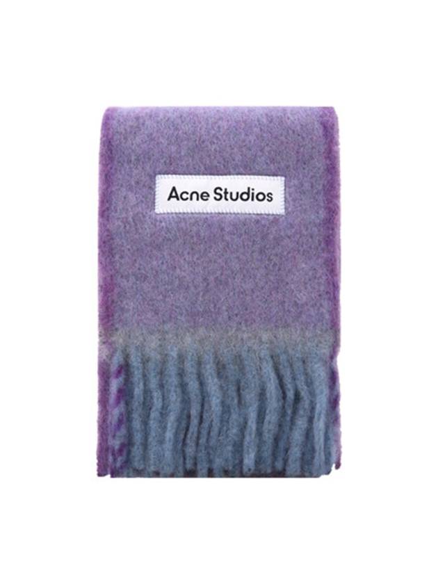 Mohair Wool Fringe Muffler Lavender Purple - ACNE STUDIOS - BALAAN 2