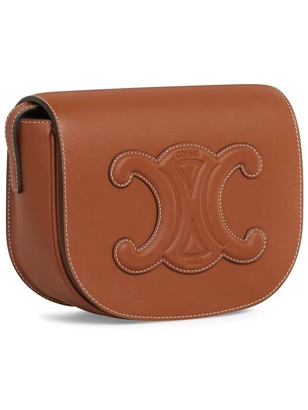 Folco Cuir Triomphe Calfskin Cross Bag Tan - CELINE - BALAAN 3