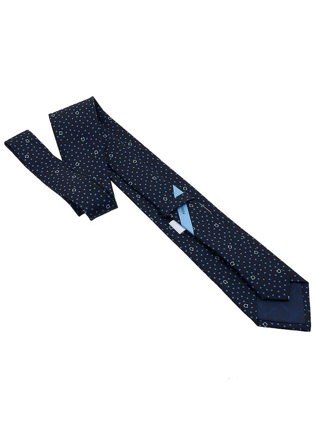 Star Print Silk Tie Black - SALVATORE FERRAGAMO - BALAAN 5