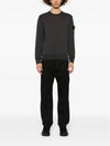 Wappen Patch Garment Dyed Sweatshirt Charcoal - STONE ISLAND - BALAAN 4