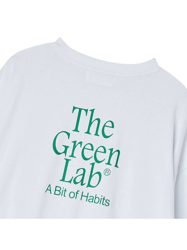 Essential Crop Long Sleeve T-Shirt White - THE GREEN LAB - BALAAN 5