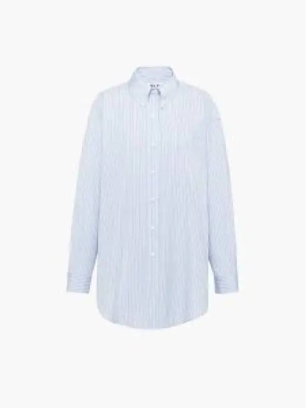 23 fw Striped Shirt WITH Logo Patch MK1736 12W8 F0076 B0230271360 - MIU MIU - BALAAN 2