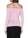 Women's Sierra Signature Long Sleeve T-Shirt Pink - JACQUEMUS - BALAAN 4