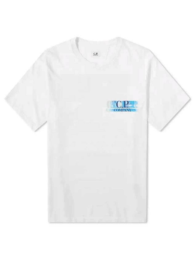 Hologram Logo Print Short Sleeve T-Shirt White - CP COMPANY - BALAAN 1