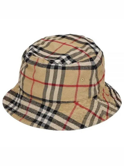 Check Cotton Bucket Hat Beige - BURBERRY - BALAAN 2