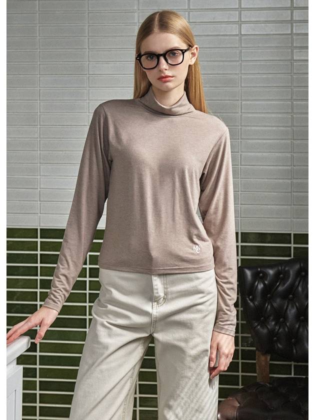 Women's Autumn Tint Turtleneck Long Ivory - MICANE - BALAAN 4