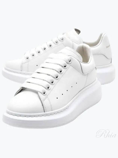 Oversized Leather Low Top Sneakers White - ALEXANDER MCQUEEN - BALAAN 2