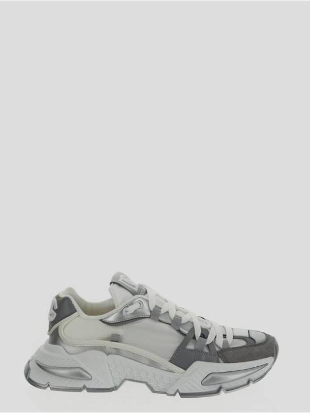 Airmaster Logo Chunky Low Top Sneakers Silver - DOLCE&GABBANA - BALAAN 1