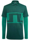 SS Golf Long Sleeve Polo Leon Green - J.LINDEBERG - BALAAN 1