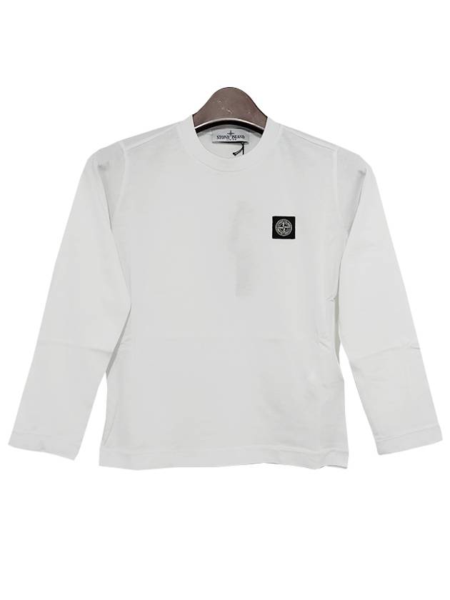 Kids Logo Patch Long Sleeve T Shirt 10 12 Ivory 791620447 V0093 - STONE ISLAND - BALAAN 2