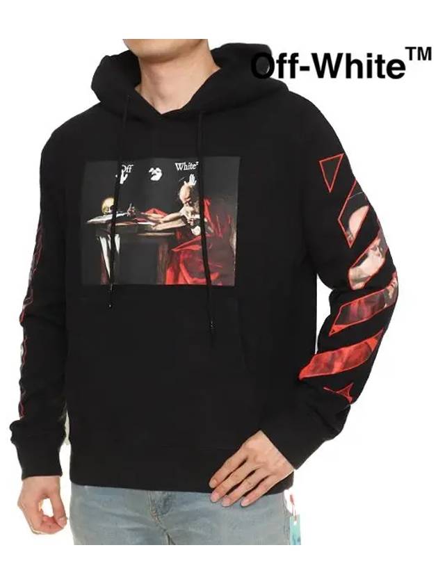 Caravaggio-Print Cotton Hoodie - OFF WHITE - BALAAN 2