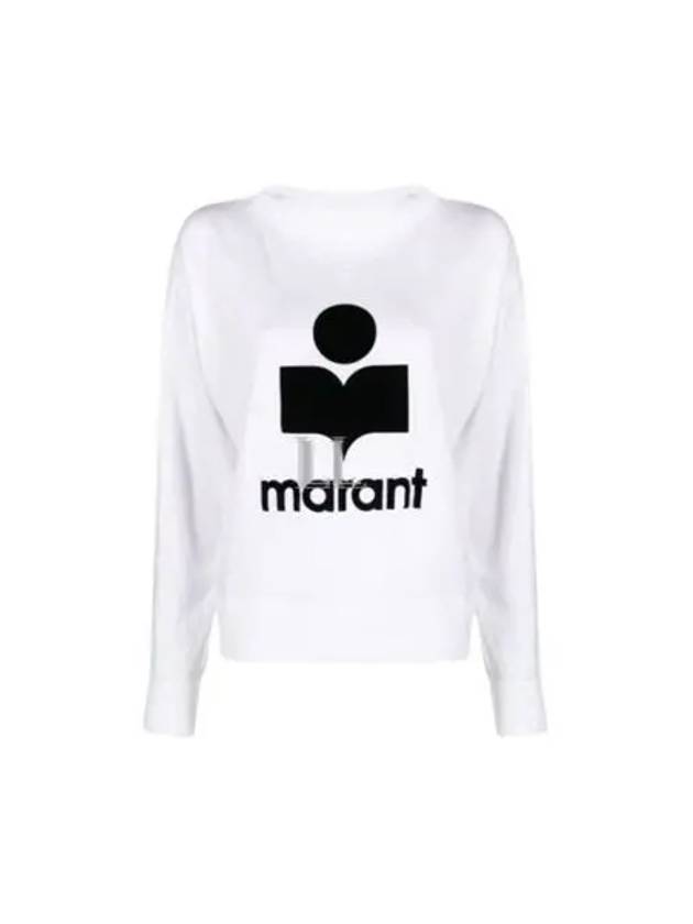 Kieffer Logo Print Linen Long Sleeve T-Shirt White - ISABEL MARANT - BALAAN 2