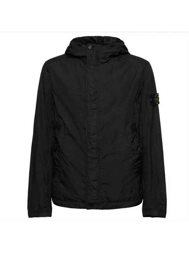 4100092 Crinkle Reps R-NY Wind Resistant Anti Drop Hooded Jacket Black - STONE ISLAND - BALAAN 2