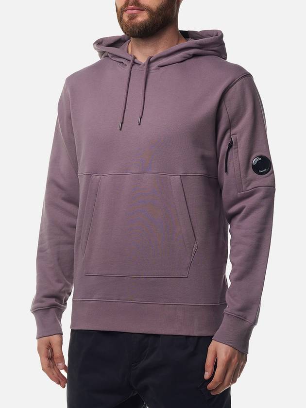 Diagonal Raised Fleece Lens Hoodie Purple - CP COMPANY - BALAAN 5