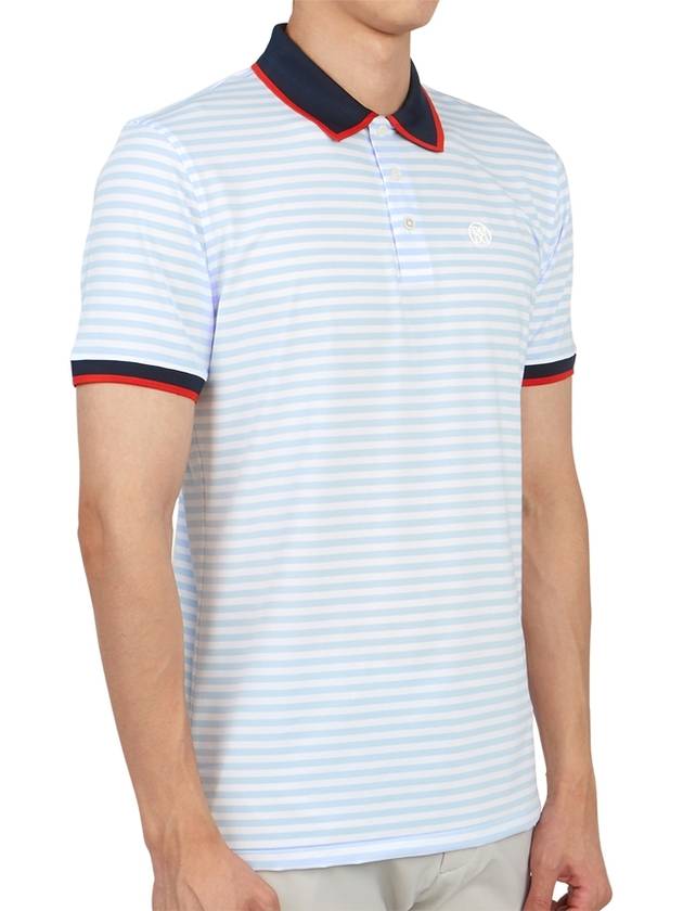 MS23K002 MS23K002 logo embroidered striped polo shirt - G/FORE - BALAAN 4