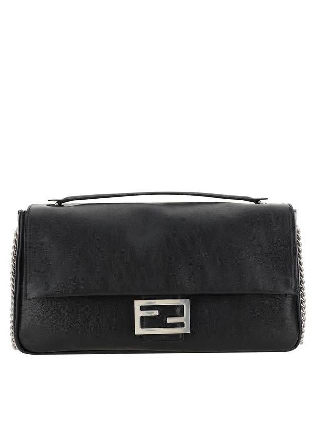 Baguette Chain Large Shoulder Bag Black - FENDI - BALAAN 2