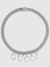 Gucci Script Chain Necklace Silver - GUCCI - BALAAN 4