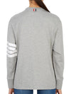 Engineered 4 Bar Medium Weight Jersey Oversized Long Sleeved T-Shirt Light Grey - THOM BROWNE - BALAAN 7