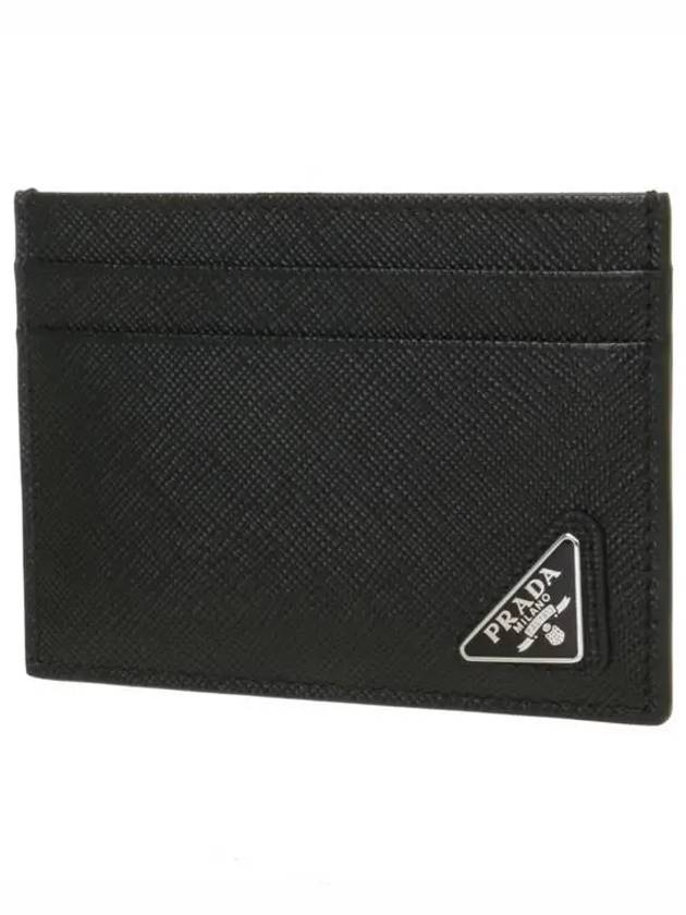 Saffiano Leather Card Holder Black - PRADA - BALAAN 3