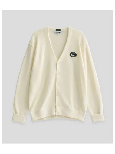 Musinsa Edition Women s Rings Cardigan Ivory - LACOSTE - BALAAN 1